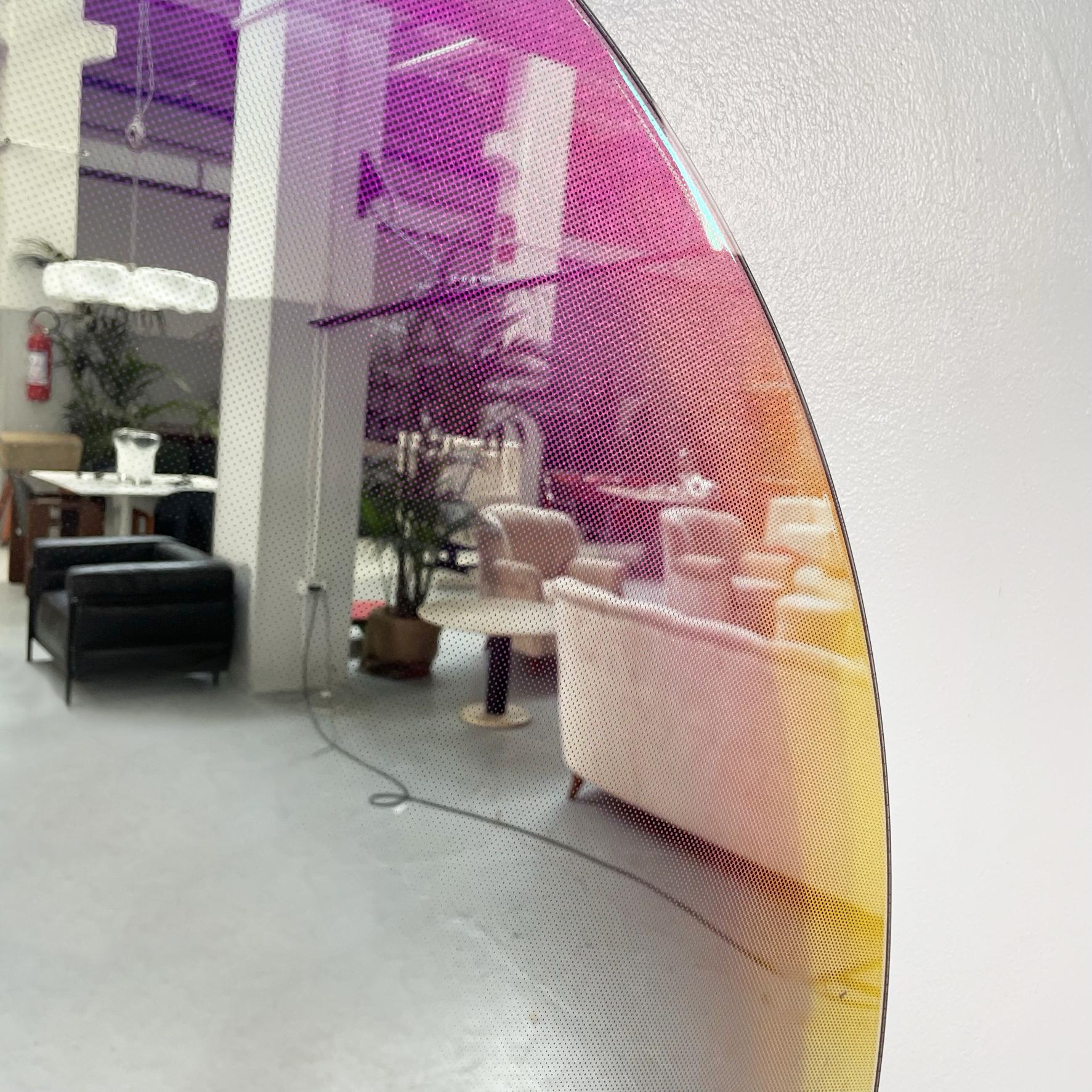 Post-Modern Italian Round Holo Wall Mirror Shimmer by Patricia Urquiola Glas Italia, 2015