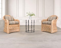 Italian Round Iron Carrara Marble Center or Garden Table