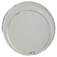 Italian Round Layered Wall Mirror Attributed to Cristal Arte, 1960s