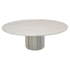 Italian Round Marble Coffee Table, 1980's
