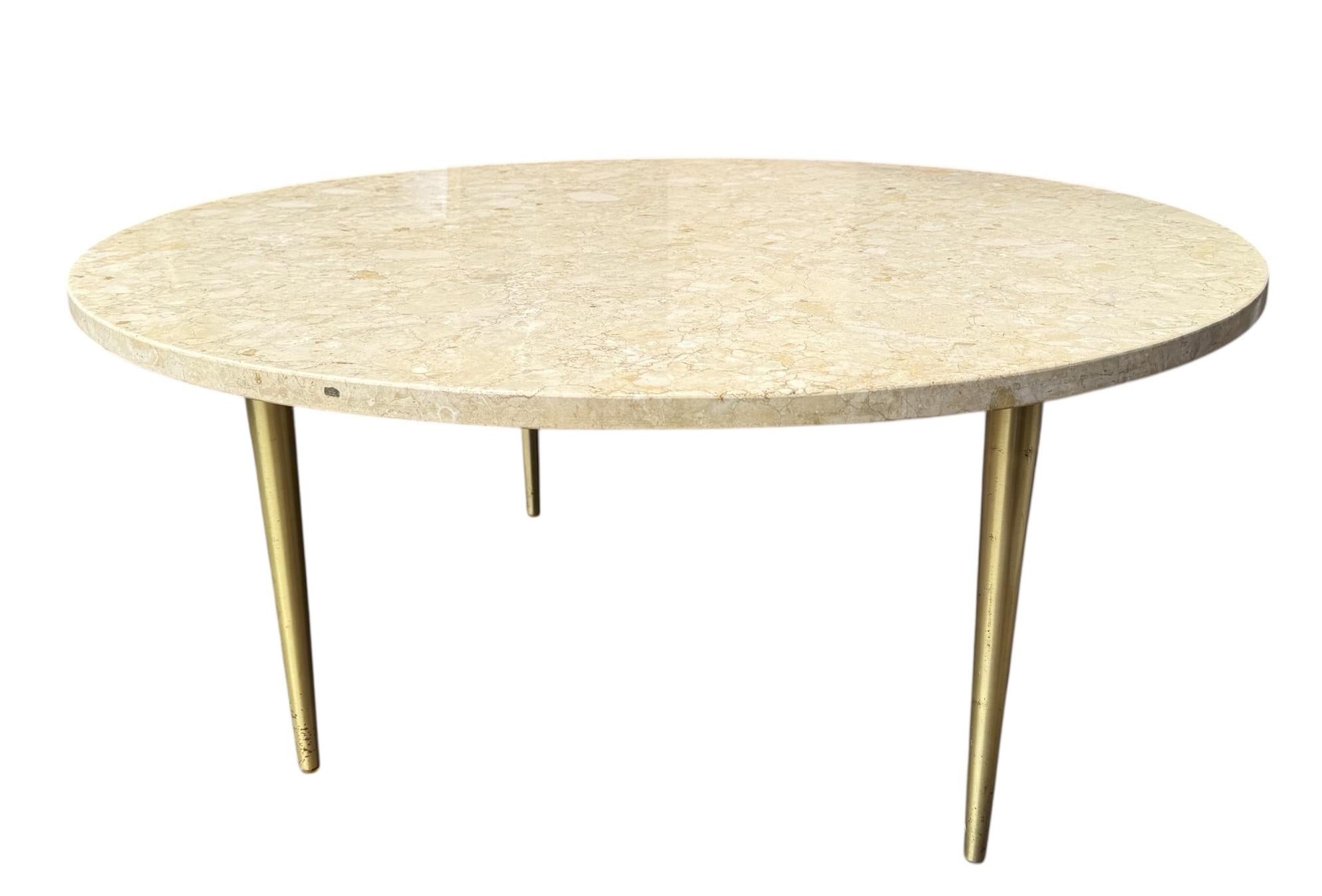 Table basse ronde italienne à plateau en marbre en vente 8