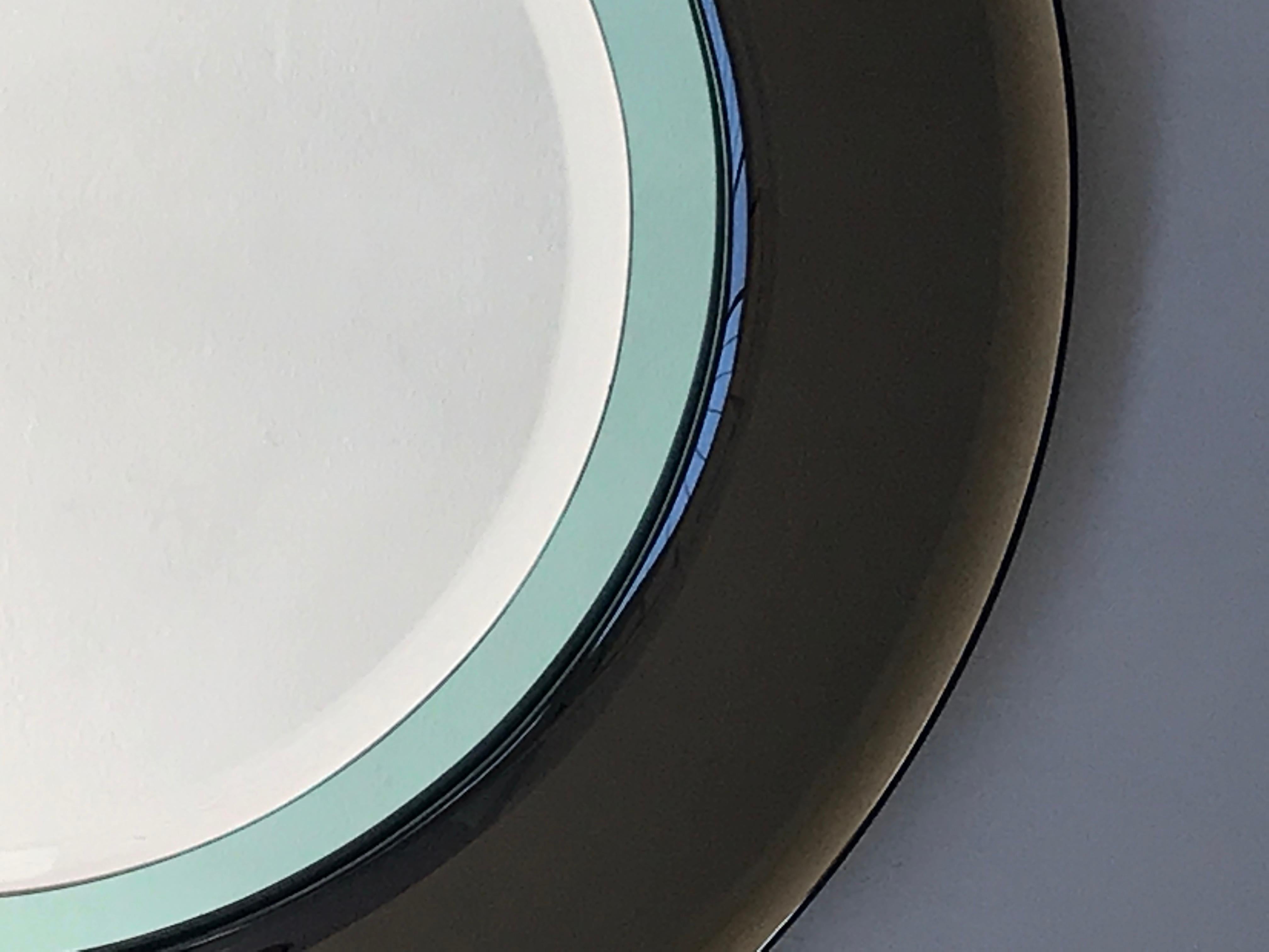 Mid-20th Century Italian Round Mirror Attributed to Cristal Art