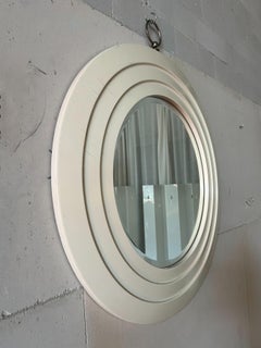 Italian Round Mirror – Sculptural Concentric Frame