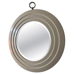 Italian Round Mirror – Sculptural Concentric Frame