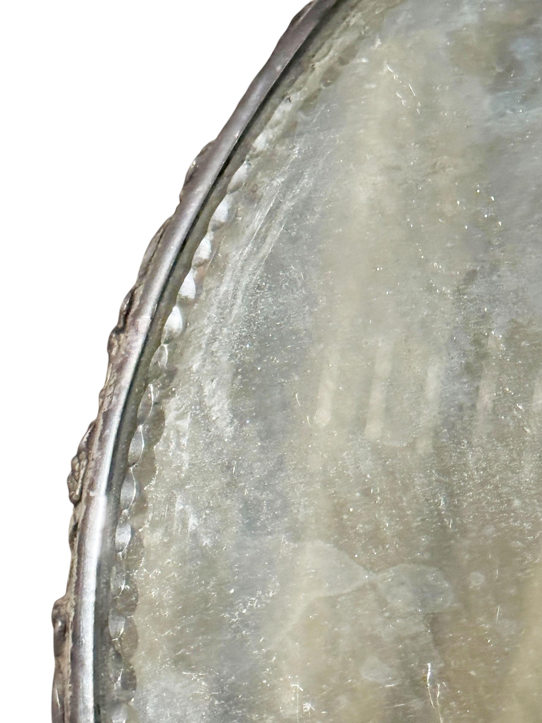 Italian Round Mirrored Plateau With Decorative Edge For Sale 1