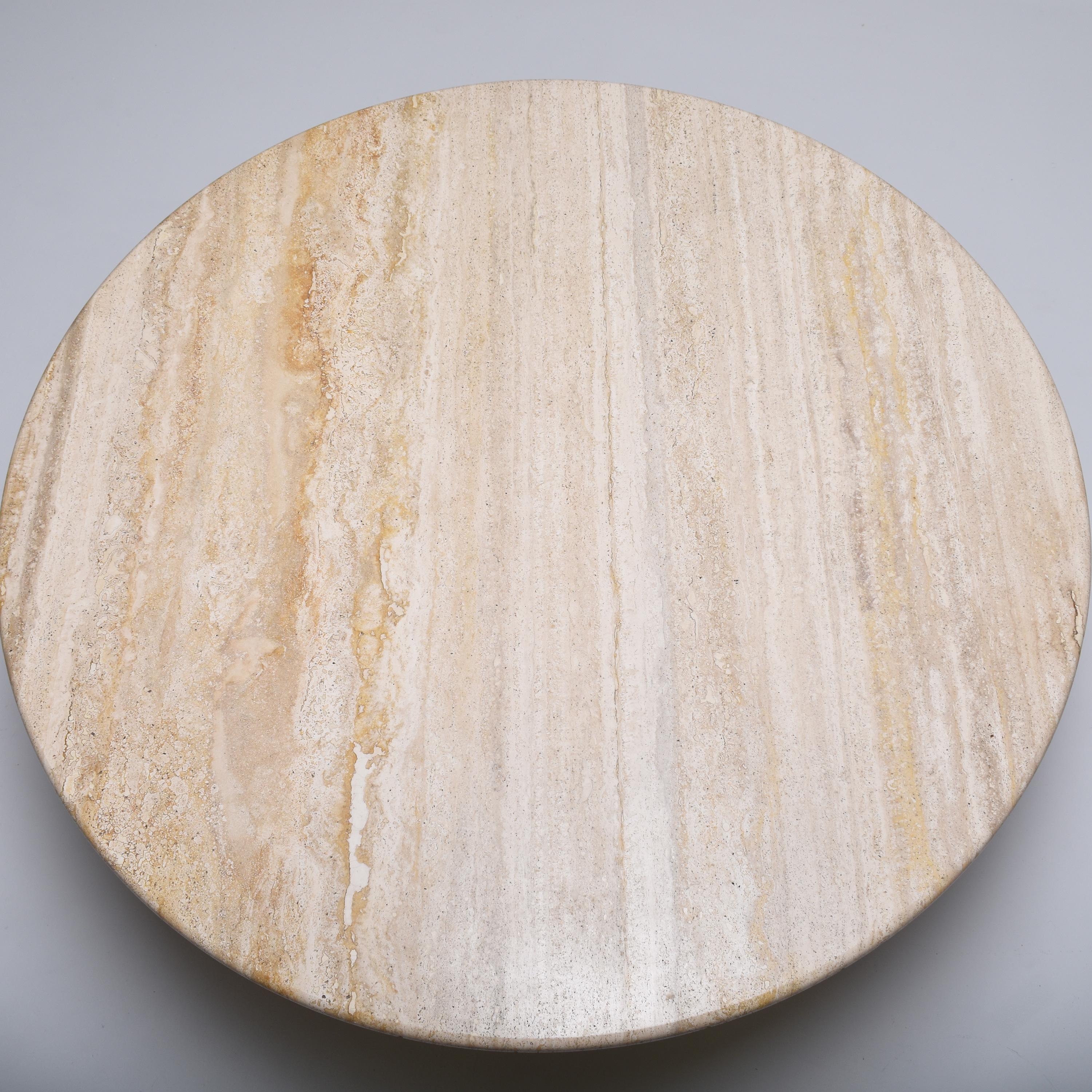 travertine pedestal dining table