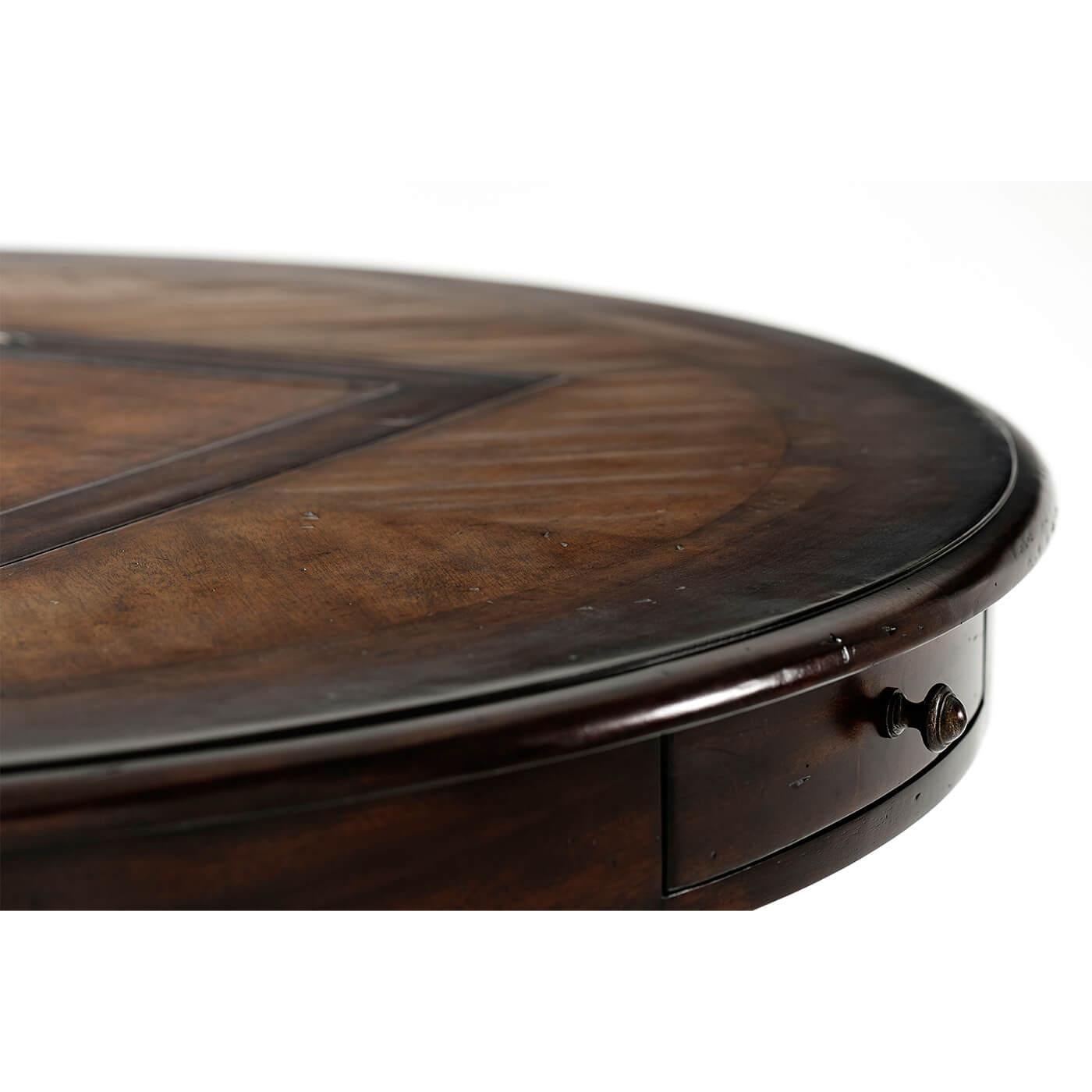 Contemporary Italian Round Rustic Game Table For Sale