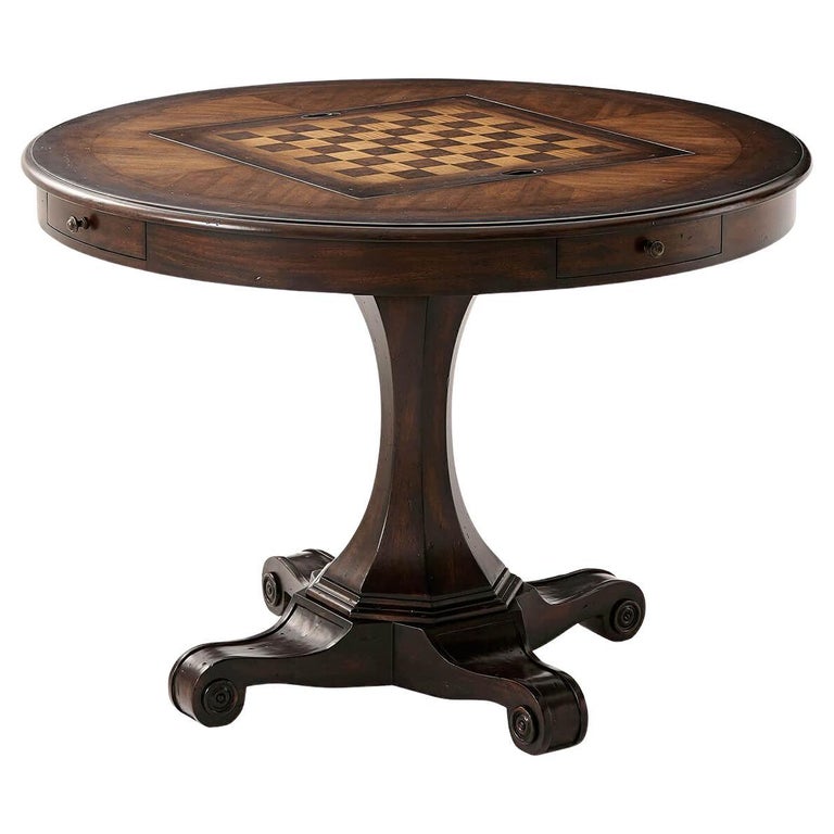 Italian Round Rustic Game Table For Sale at 1stDibs round game table, game table round