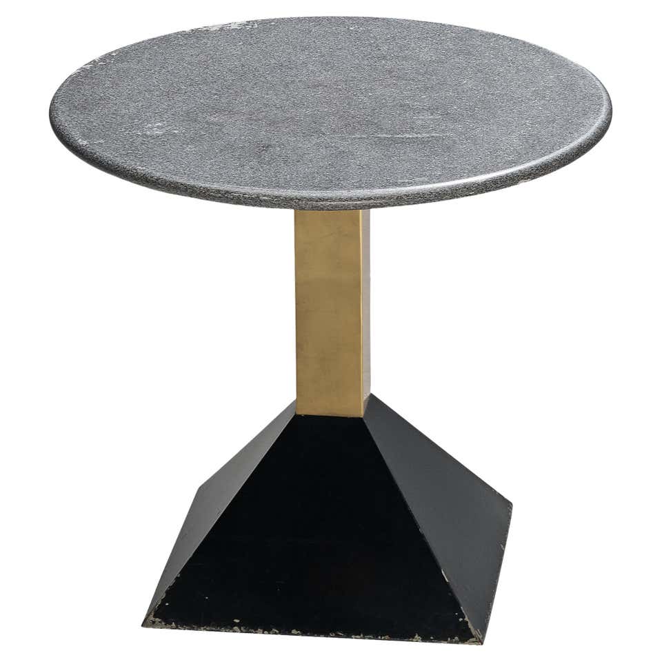 Table Granite Ronde Italian Side Tables in Metal and Round Granite Top For Sale at 1stDibs ...