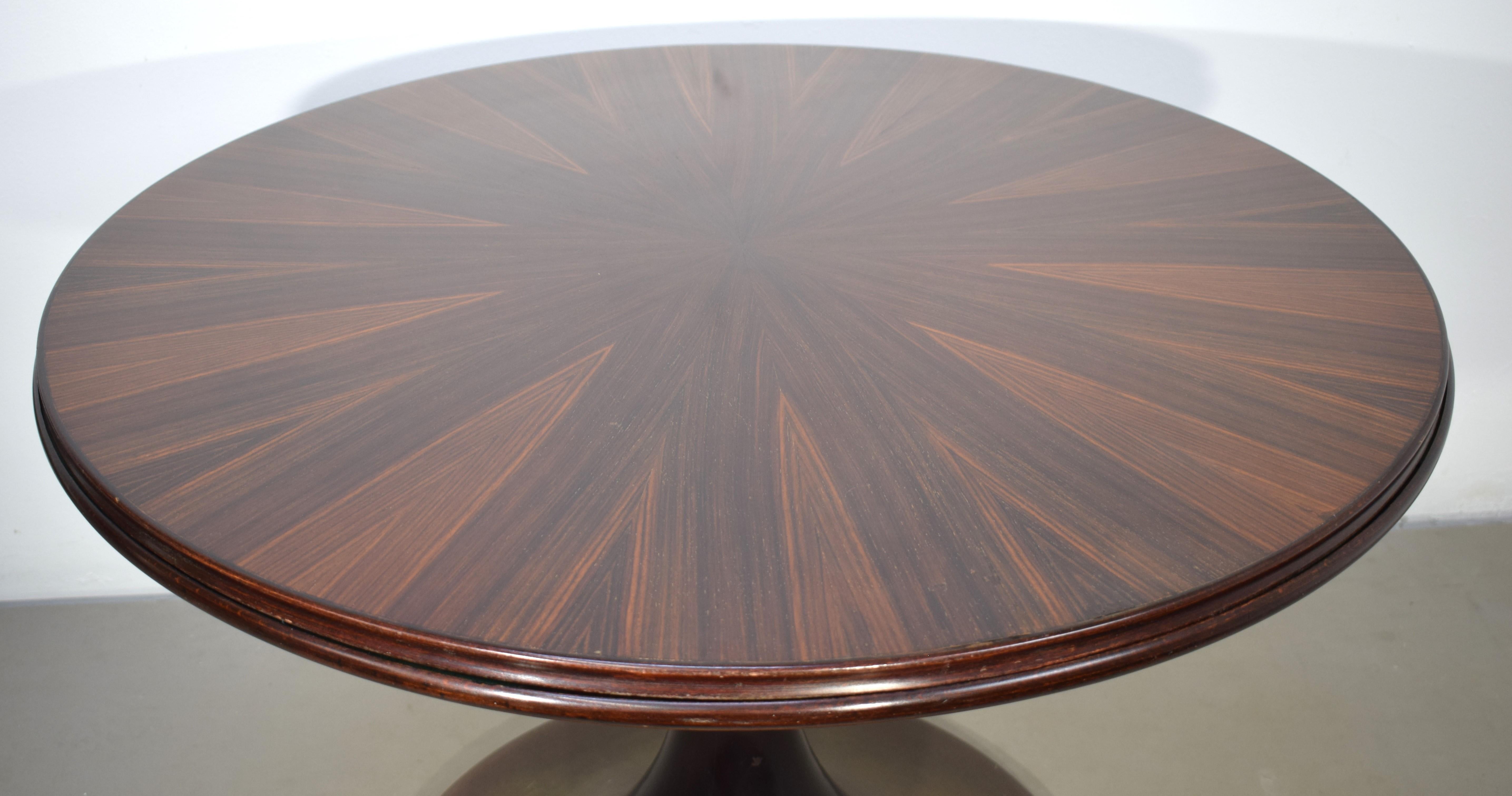 Italian round table, reversible table, 1960s In Good Condition For Sale In Palermo, PA