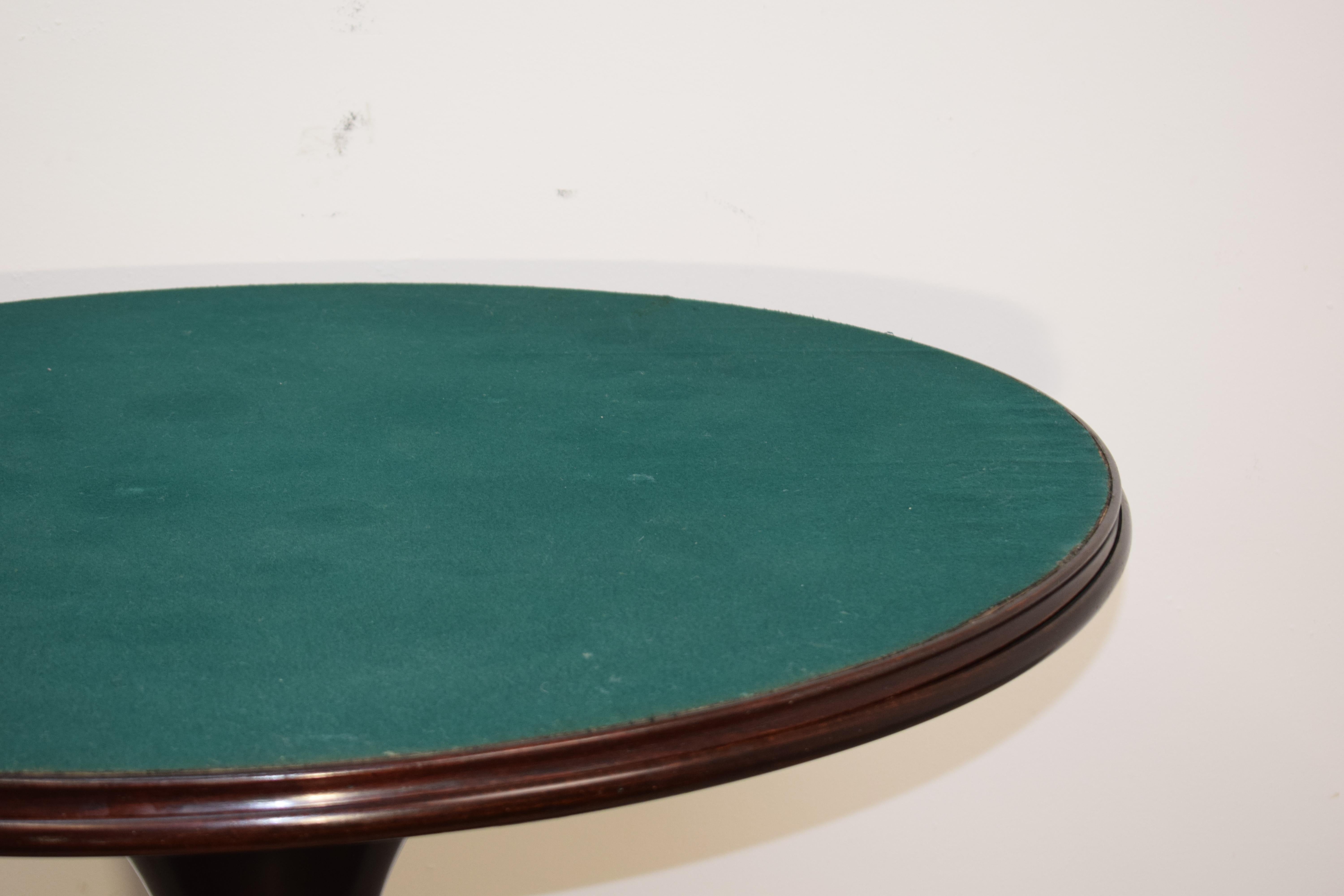 Laiton Table ronde italienne, table réversible, années 1960 en vente