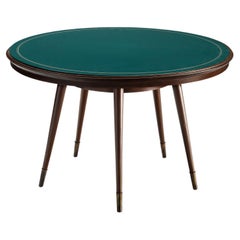 Used Italian Round Table With Glass Top