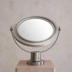Italian Round Vanity Mirror Attributed to Sergio Mazza for Artemide, 1960s