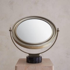 Italian Round Vanity Mirror Attributed to Sergio Mazza for Artemide, 1960s