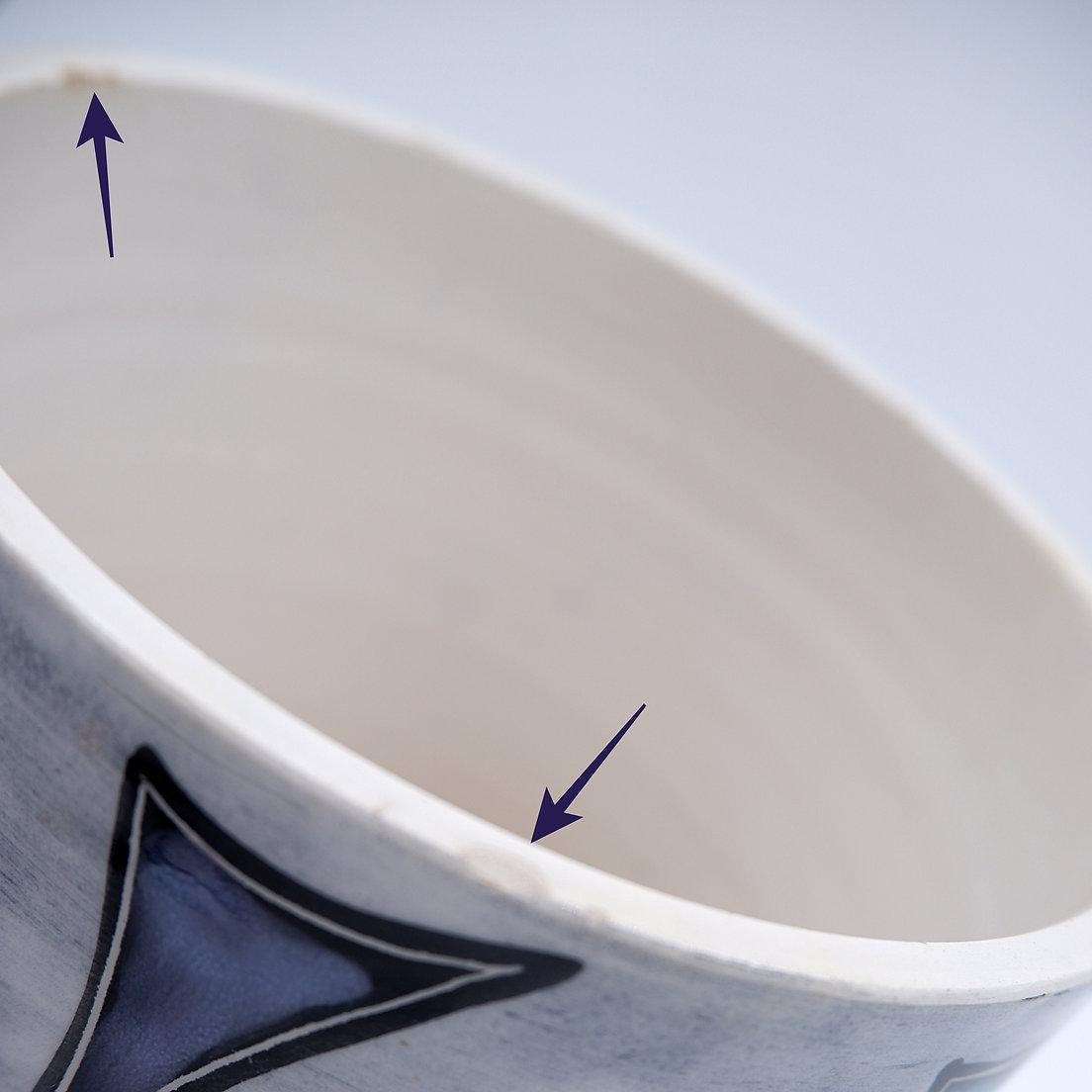 Vaso rotondo italiano con bottiglia e motivi floreali - anni 50/60 in vendita 8