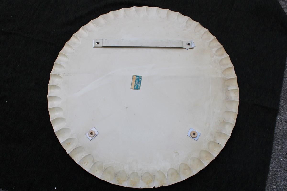 Italian Round Wall Mirror with Mirrored Border in 1970s 7