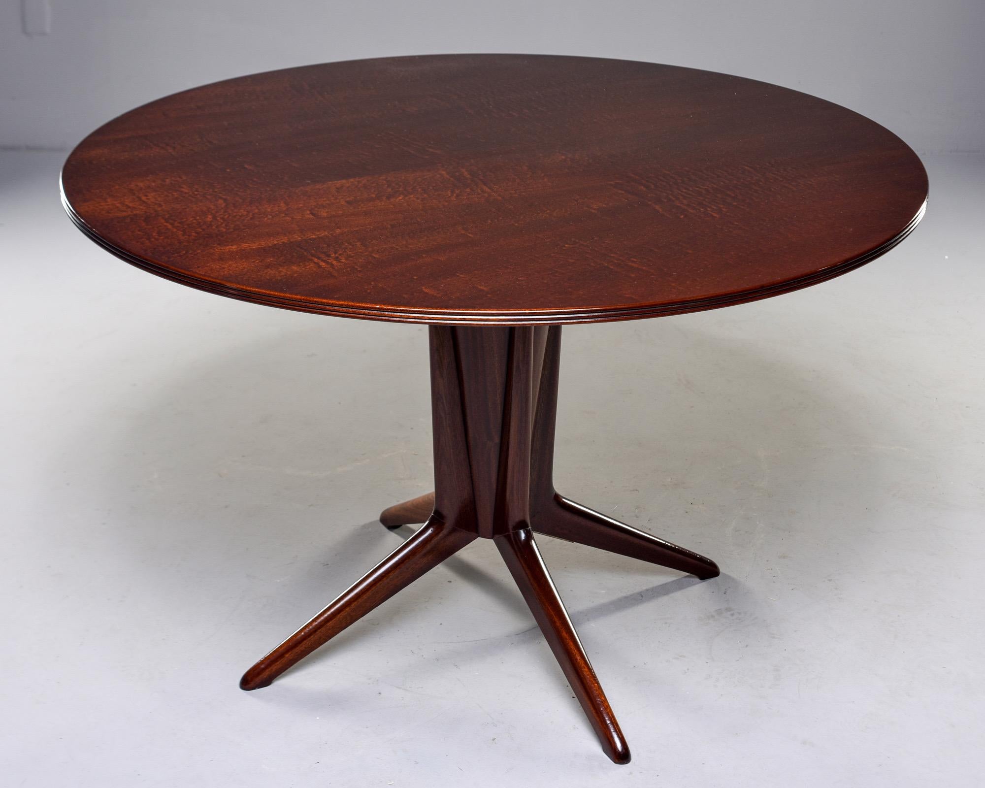 Italian Round Walnut Mid Century Table 5