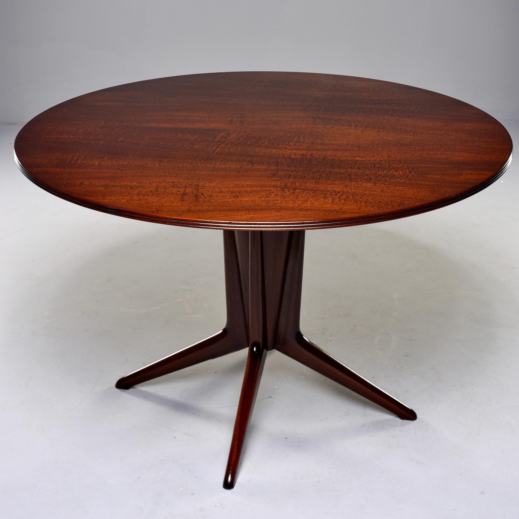 Italian Round Walnut Mid Century Table 6