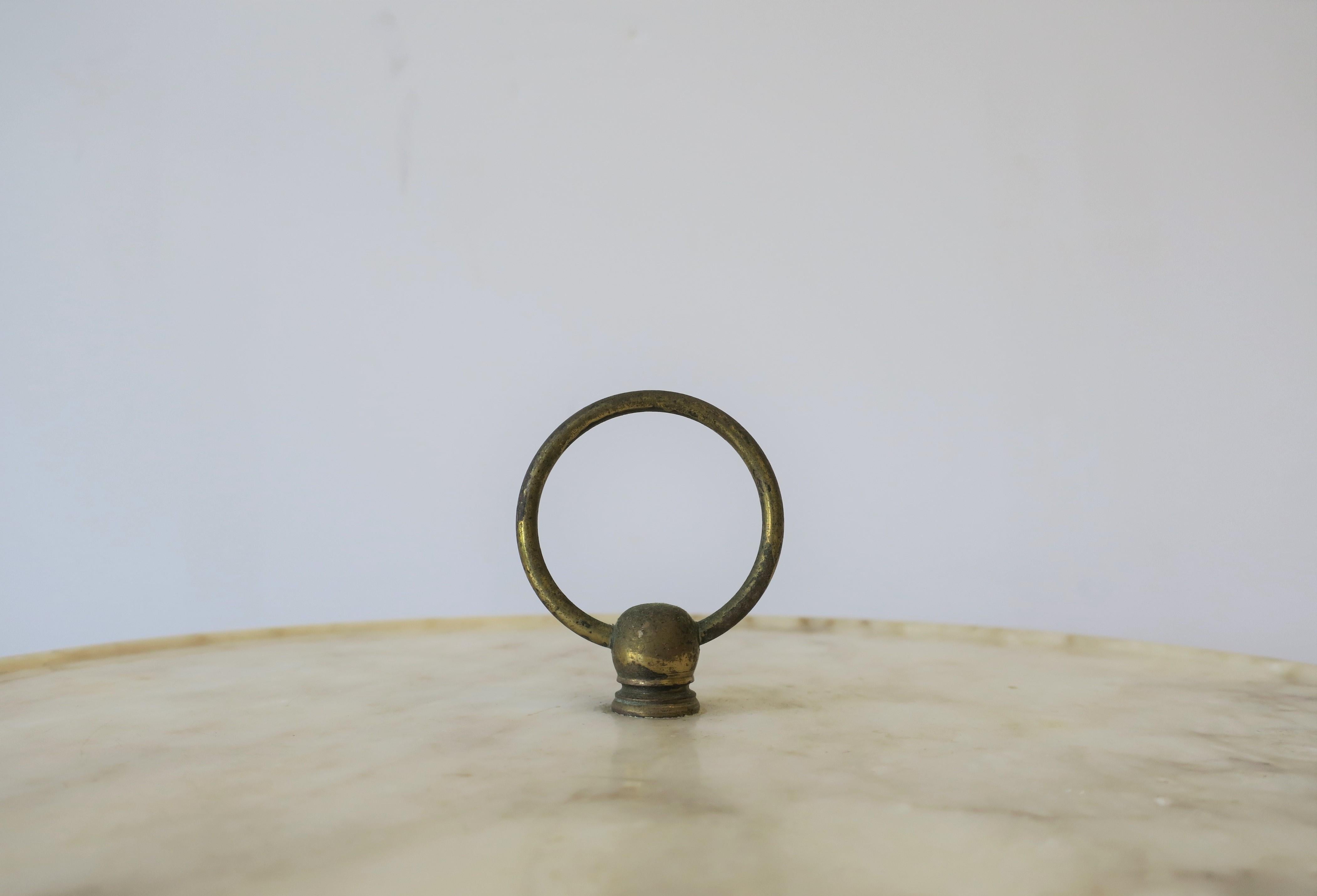 Italian White Marble Round Side or Drinks Table 2