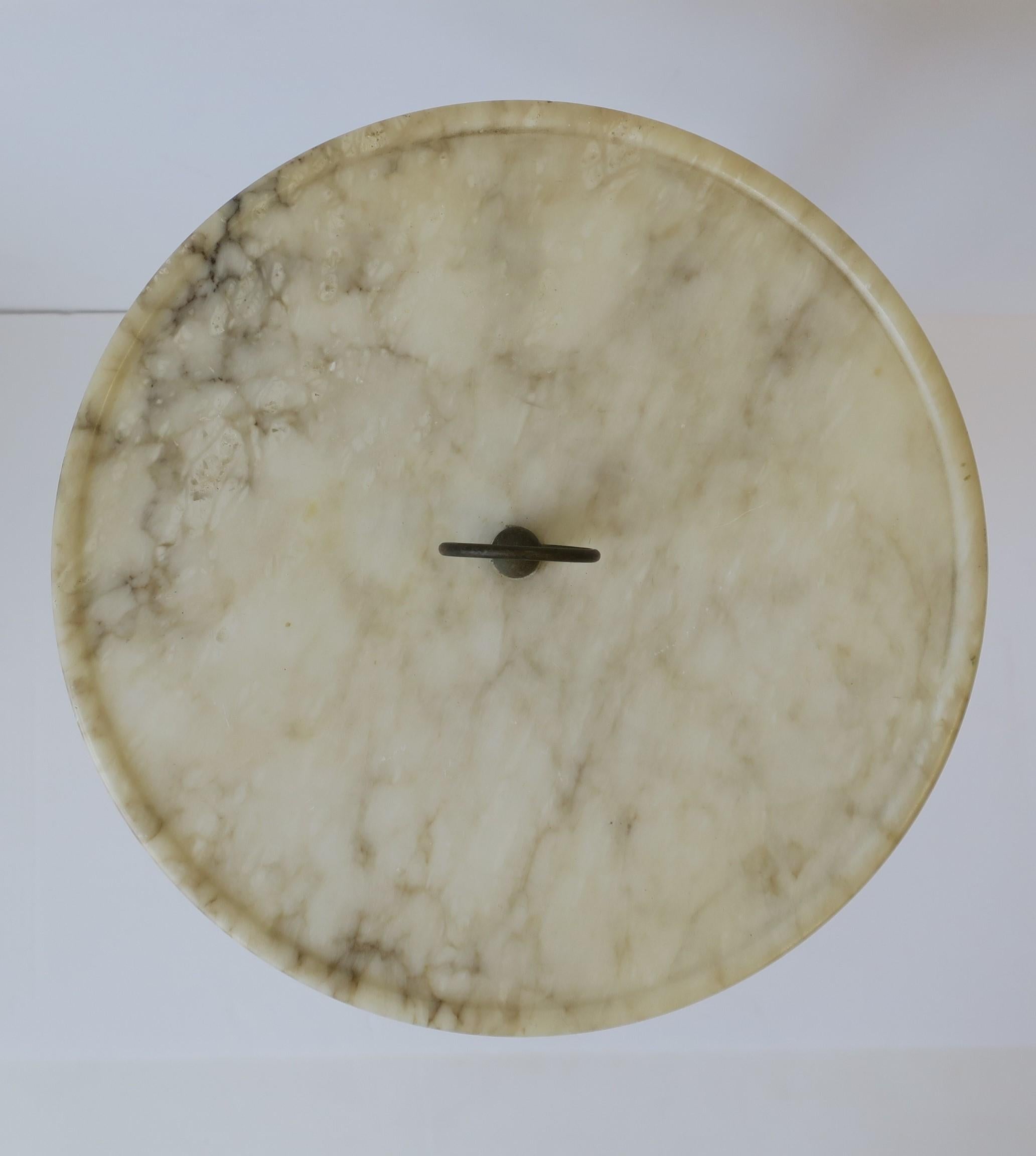 Italian White Marble Round Side or Drinks Table 3