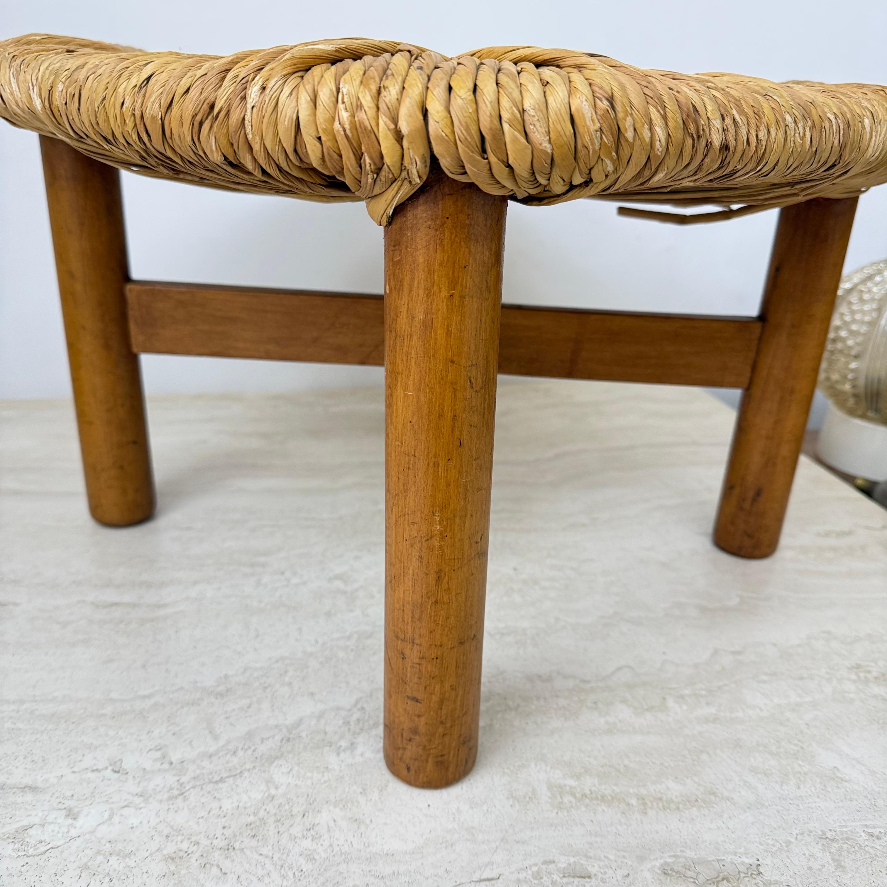 Tabouret italien en jonc de Lorenzo Forges Davanzati, années 1960 en vente 5