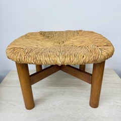 Italian Rush Stool by Lorenzo Forges Davanzati, 1960s