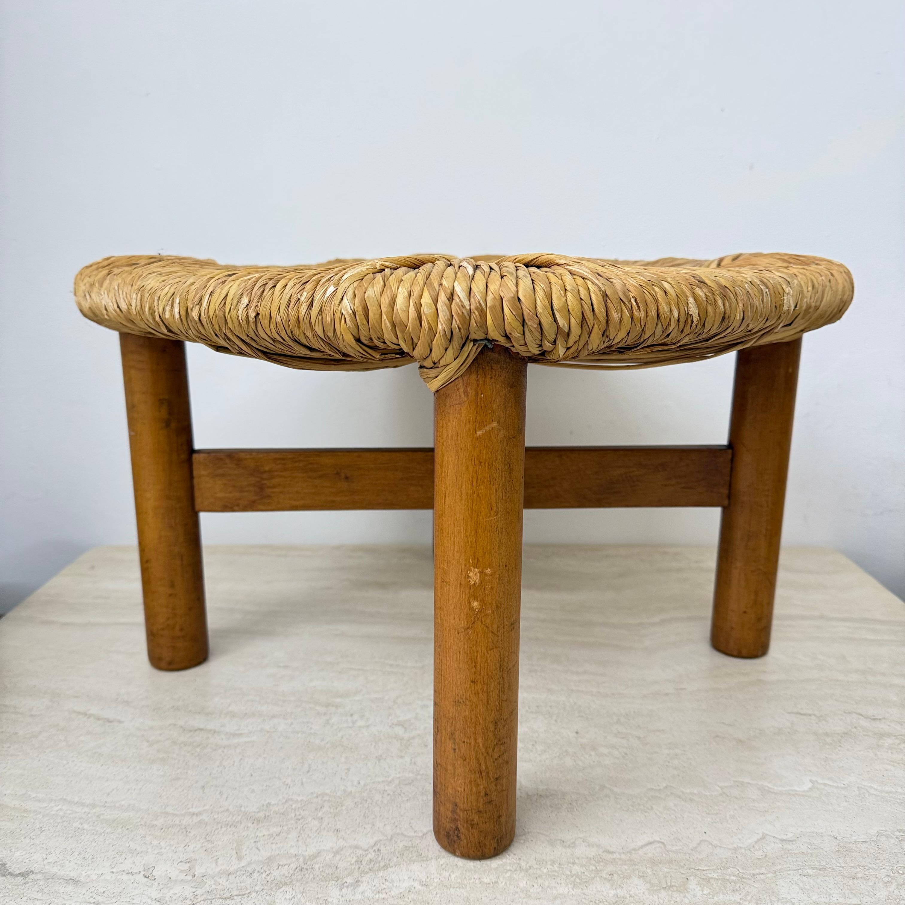 Tabouret italien en jonc de Lorenzo Forges Davanzati, années 1960 en vente 3