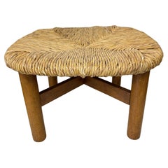 Italian Rush Stool by Lorenzo Forges Davanzati, 1960s