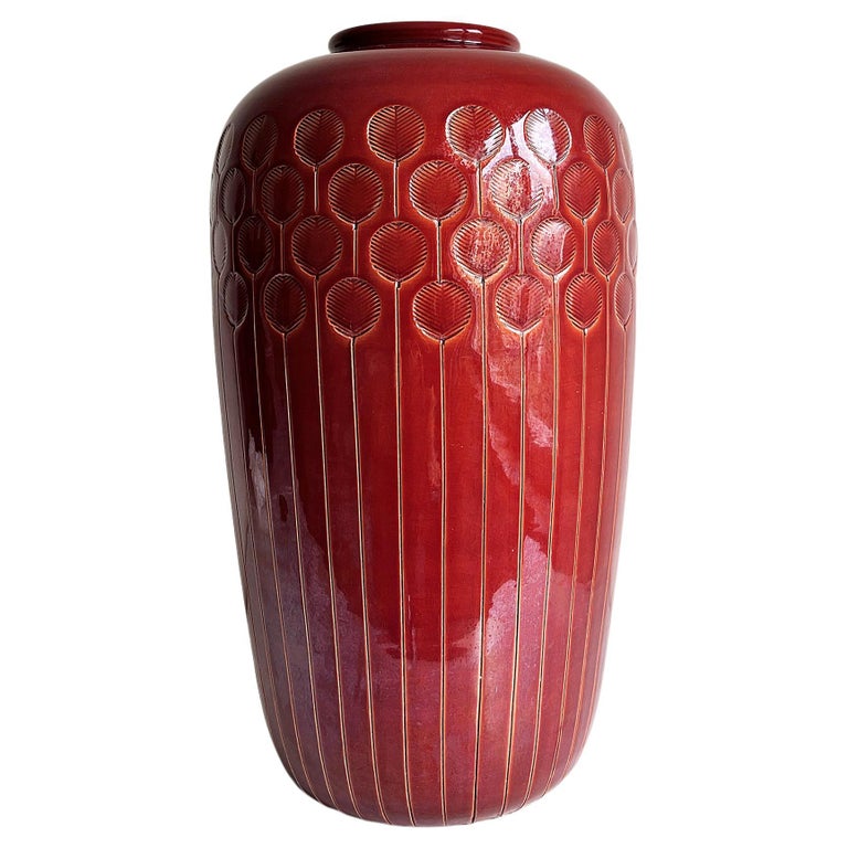 Italienische Rostrote Bodenvase aus Keramik von Flavia/Bitossi, 1970er Jahre im Angebot bei 1stDibs Deutschland