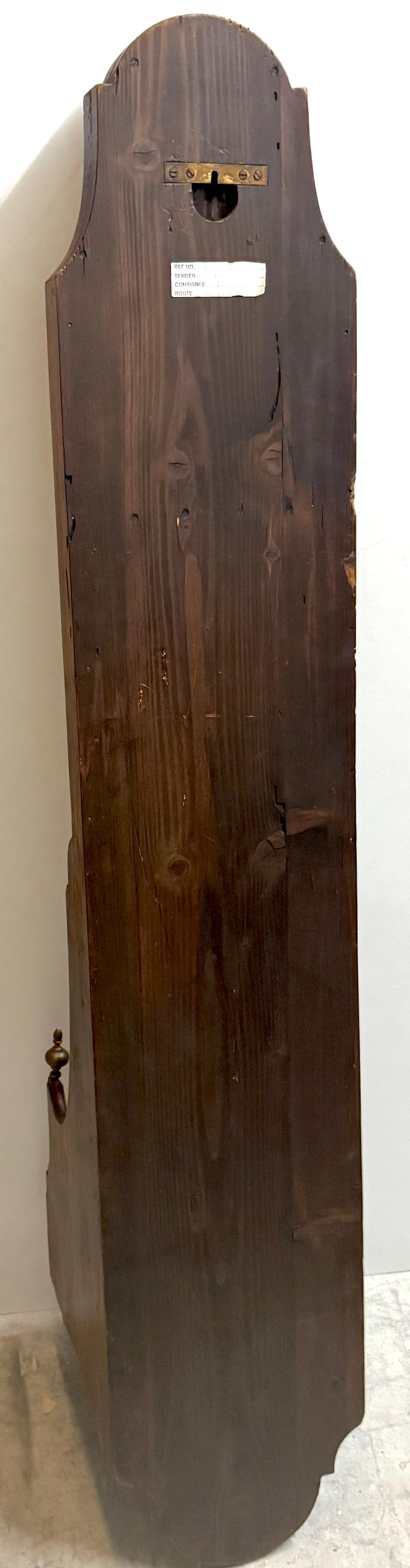 Italian Rustic Neoclassical Hanging Rifle Cabinet Fruitwood and Brass, C. 1950s For Sale 11