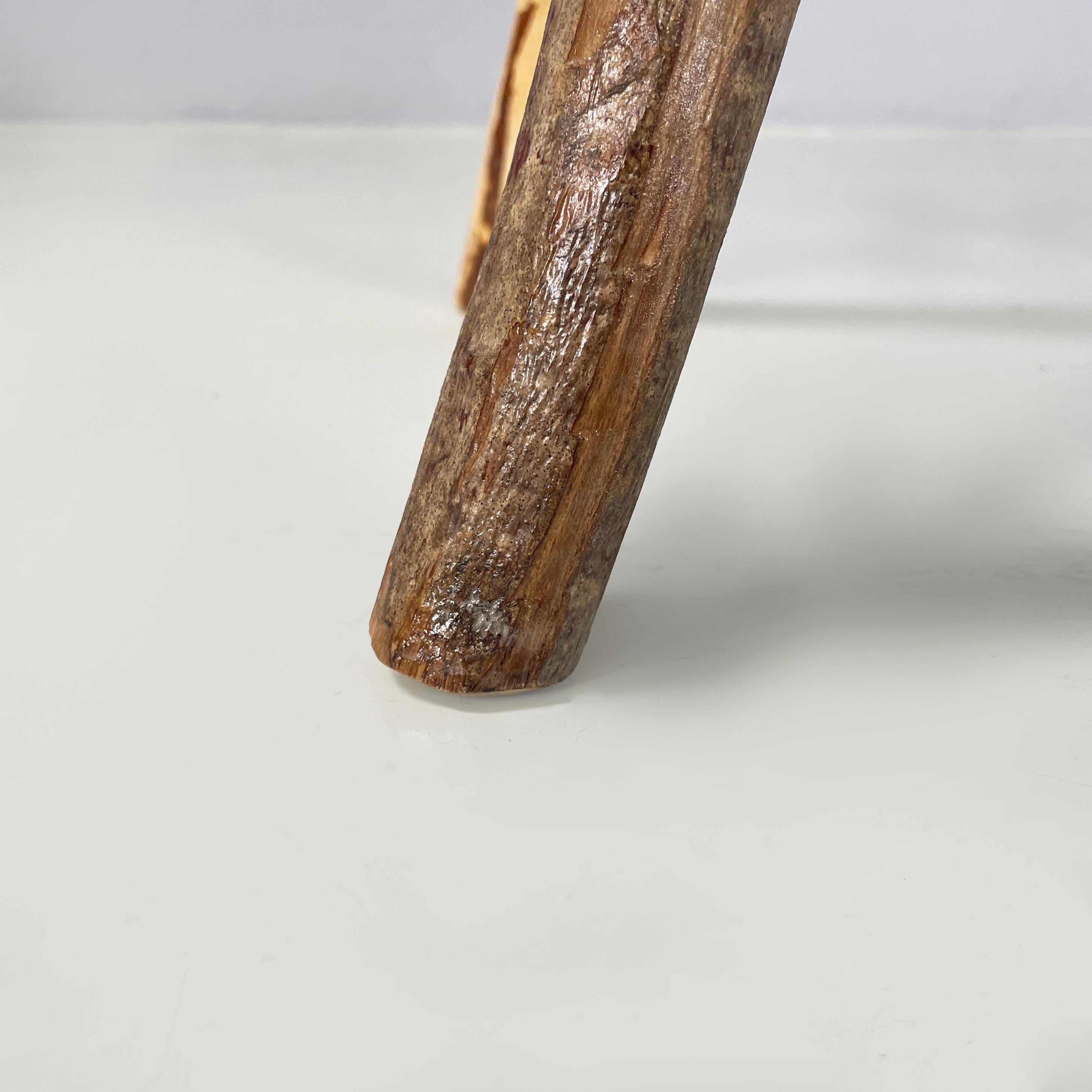 Italian Rustic table stools with different heights in wood, 2000s For Sale 5
