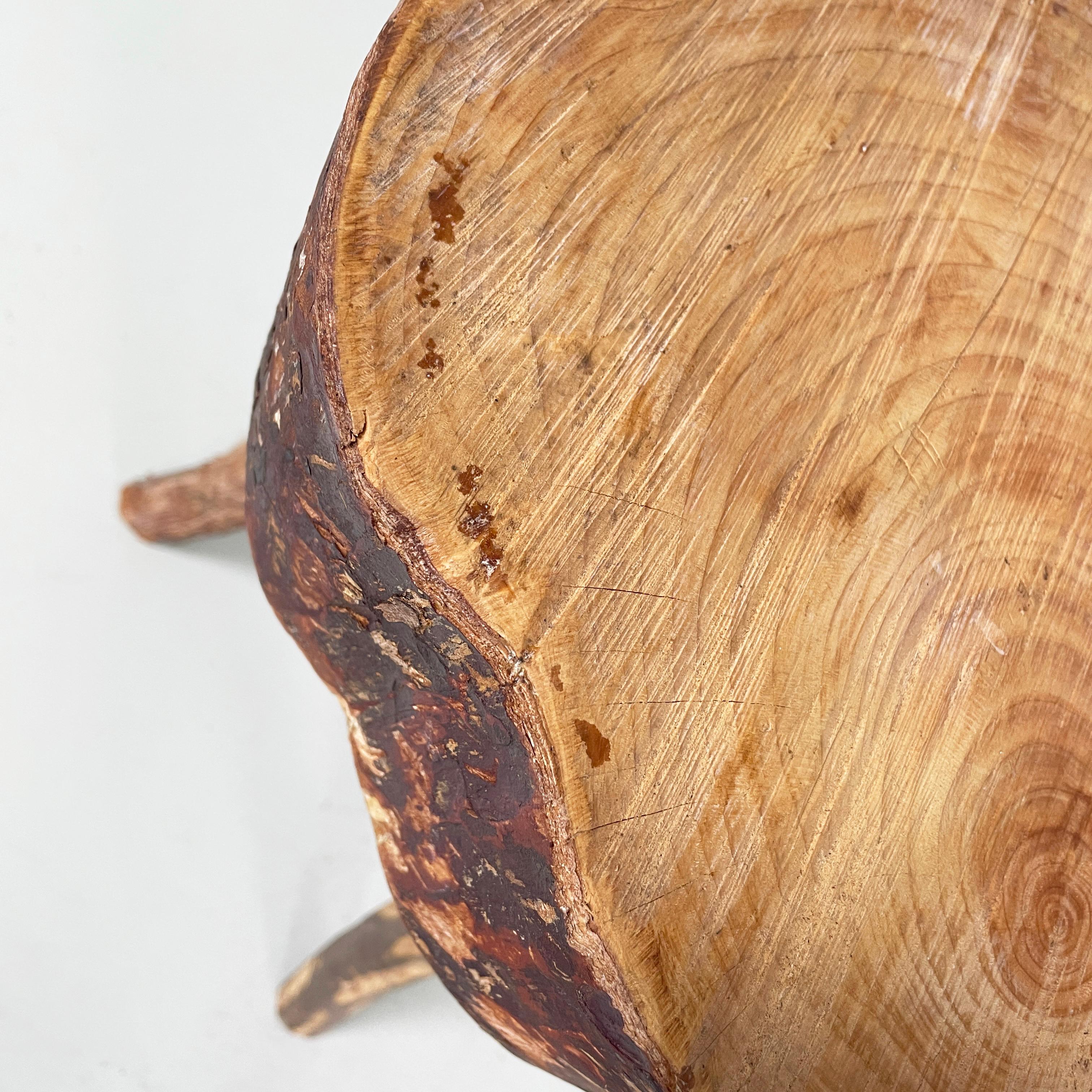 Italian Rustic table stools with different heights in wood, 2000s For Sale 10