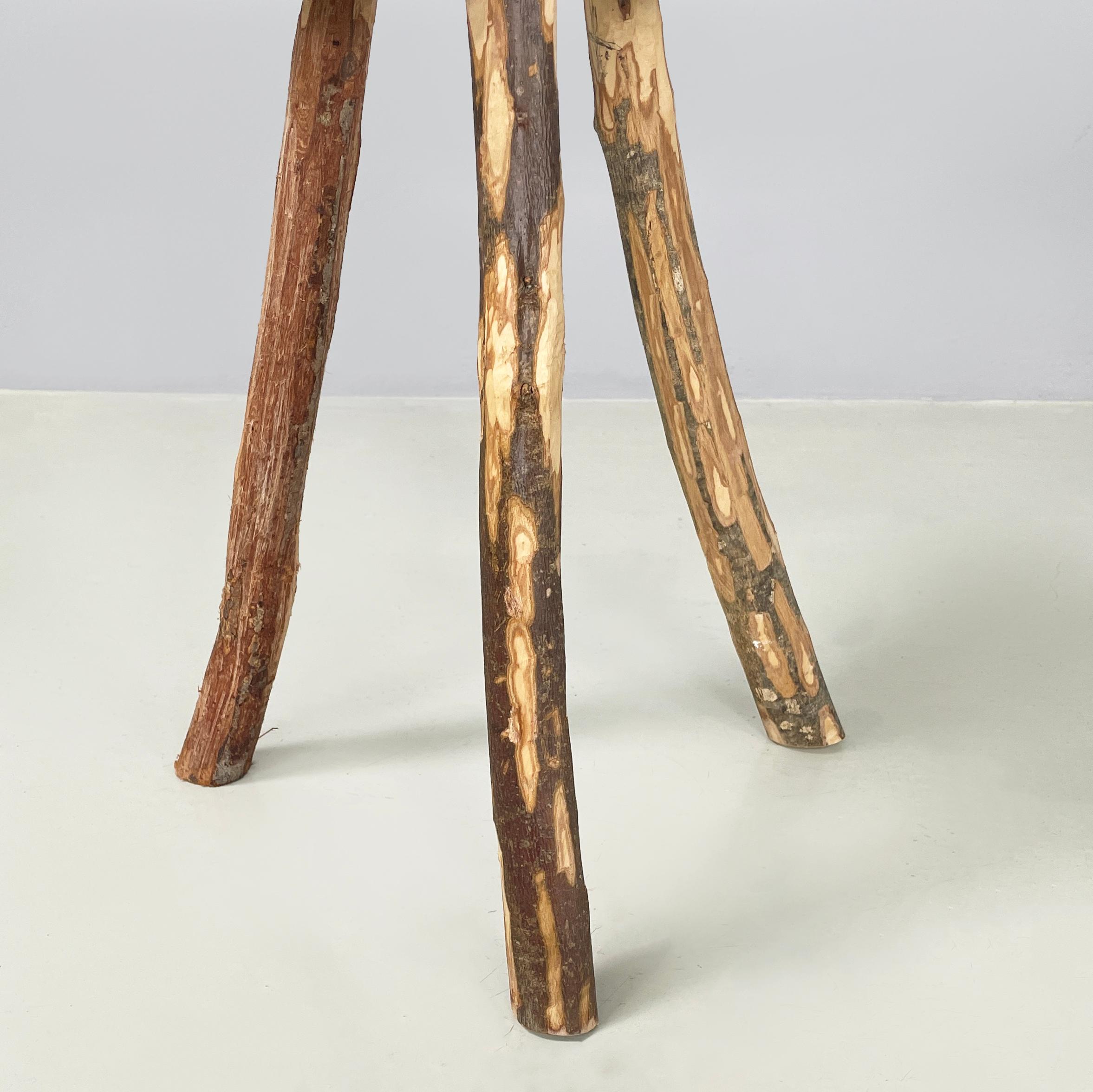 Italian Rustic table stools with different heights in wood, 2000s For Sale 12