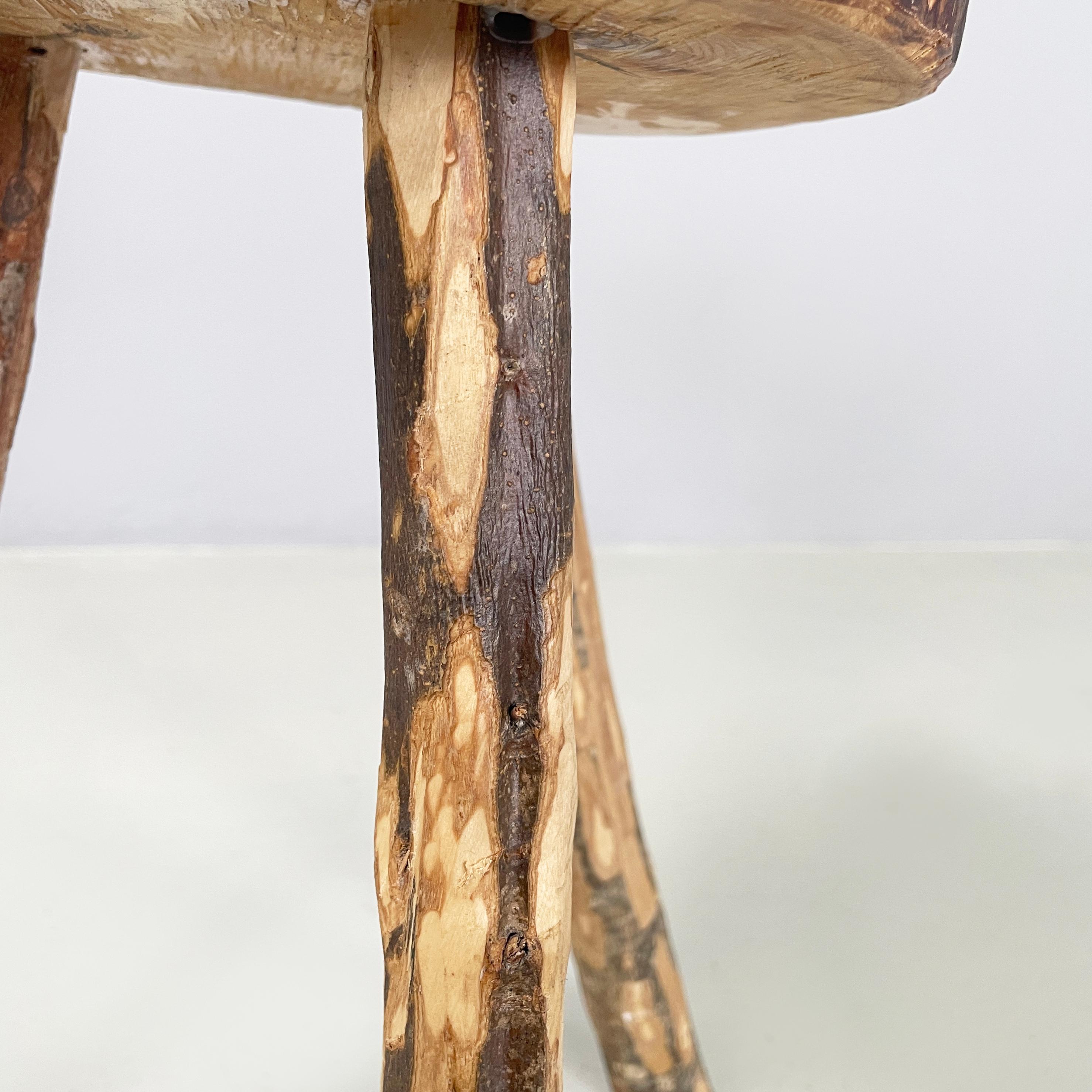 Italian Rustic table stools with different heights in wood, 2000s For Sale 13