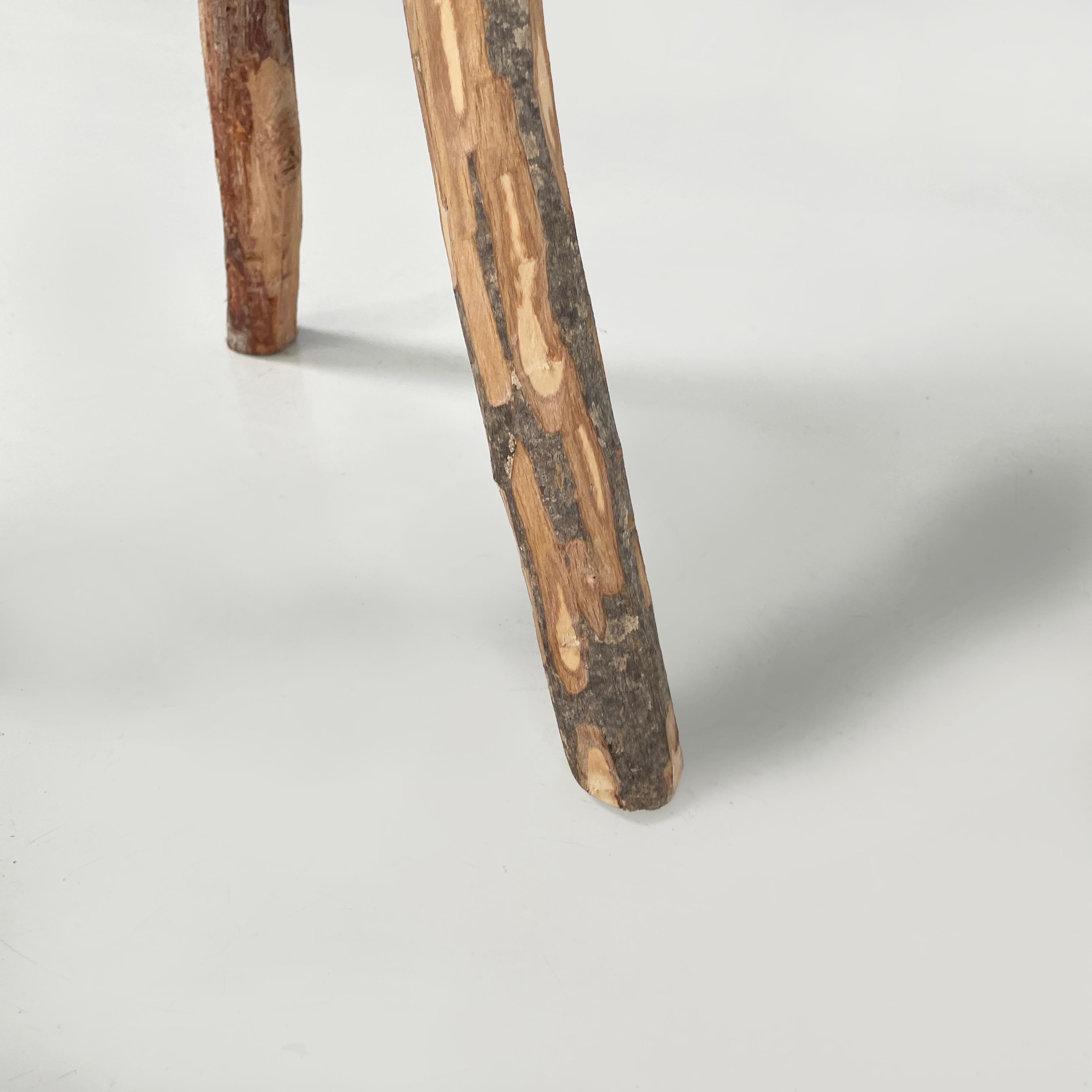Italian Rustic table stools with different heights in wood, 2000s For Sale 15