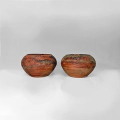 Vases rustiques italiens en terre cuite, années 1930
