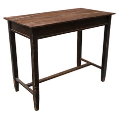 Italian Rustic Walnut and Beech Rectangular Writing Table, 1960s