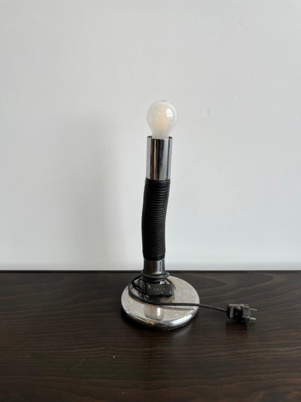 Chrome Lampe de table italienne Sankey chromée 1980 en vente