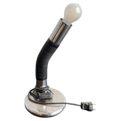 Italian Sankey Chromed Table Lamp 1980s