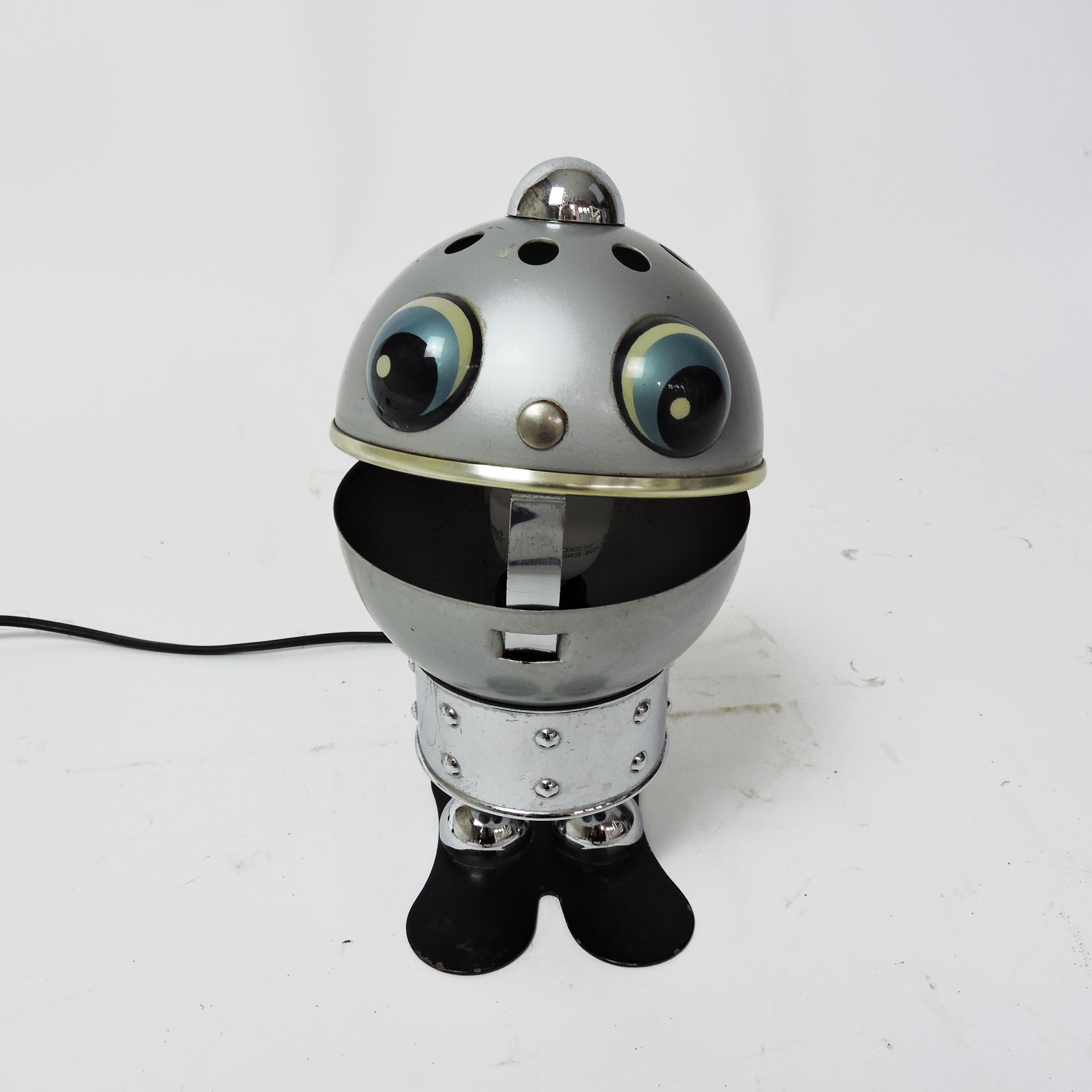 Metal Italian Satco Robot Lamp, 1970s