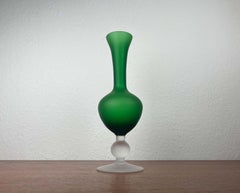 Vaso in vetro satinato italiano attribuito a Carlo Moretti, anni '70