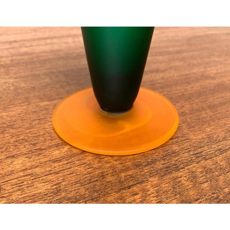 Vaso in vetro satinato italiano attribuito a Carlo Moretti, anni '70 In condizioni ottime in vendita a Hamburg, DE