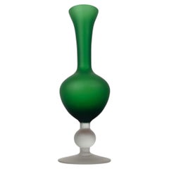 Vaso in vetro satinato italiano attribuito a Carlo Moretti, anni '70
