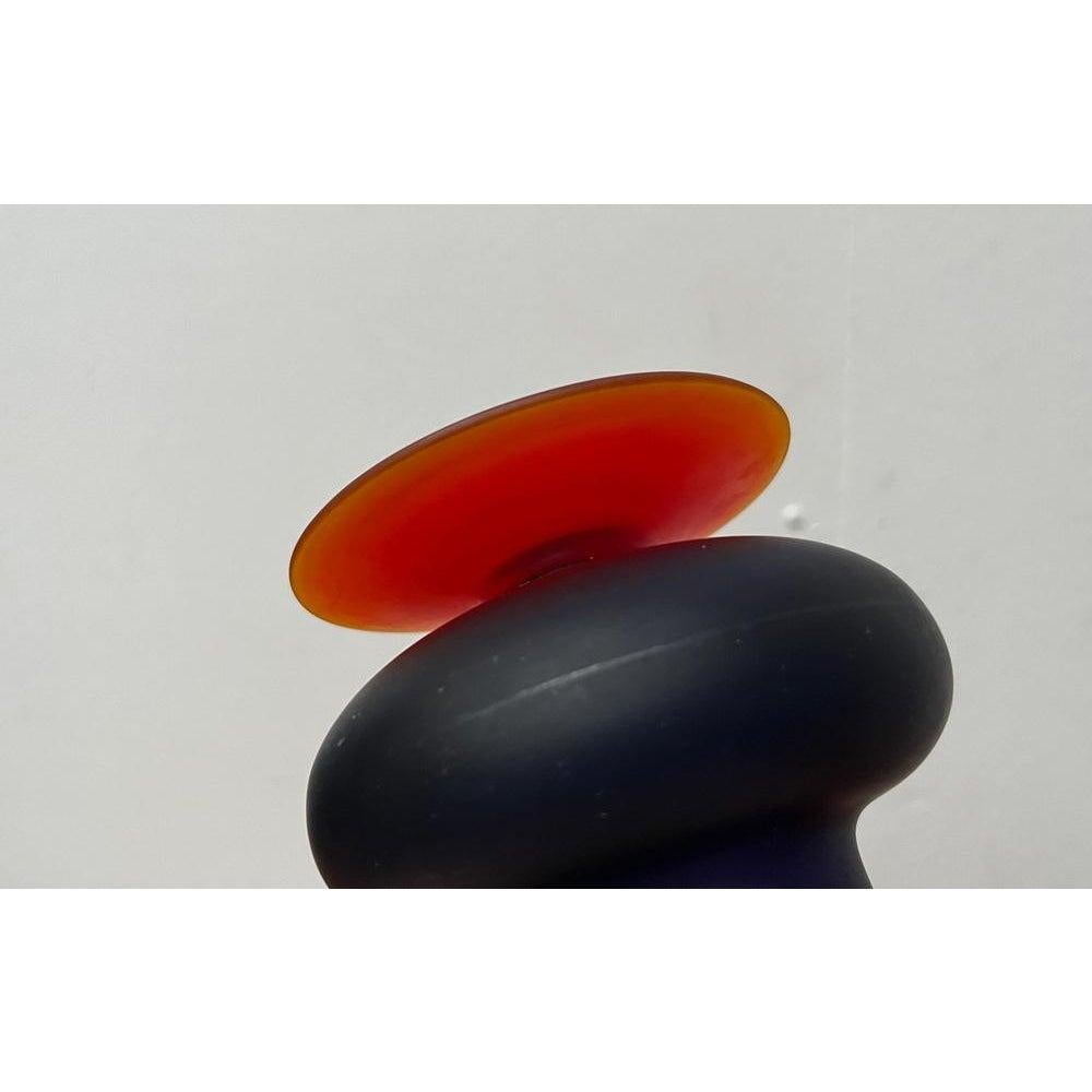 Vetro Vaso in vetro satinato italiano attribuito a Carlo Moretti in vendita