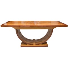 Italian Satinwood Dining Table in the Manner of Karl Springer