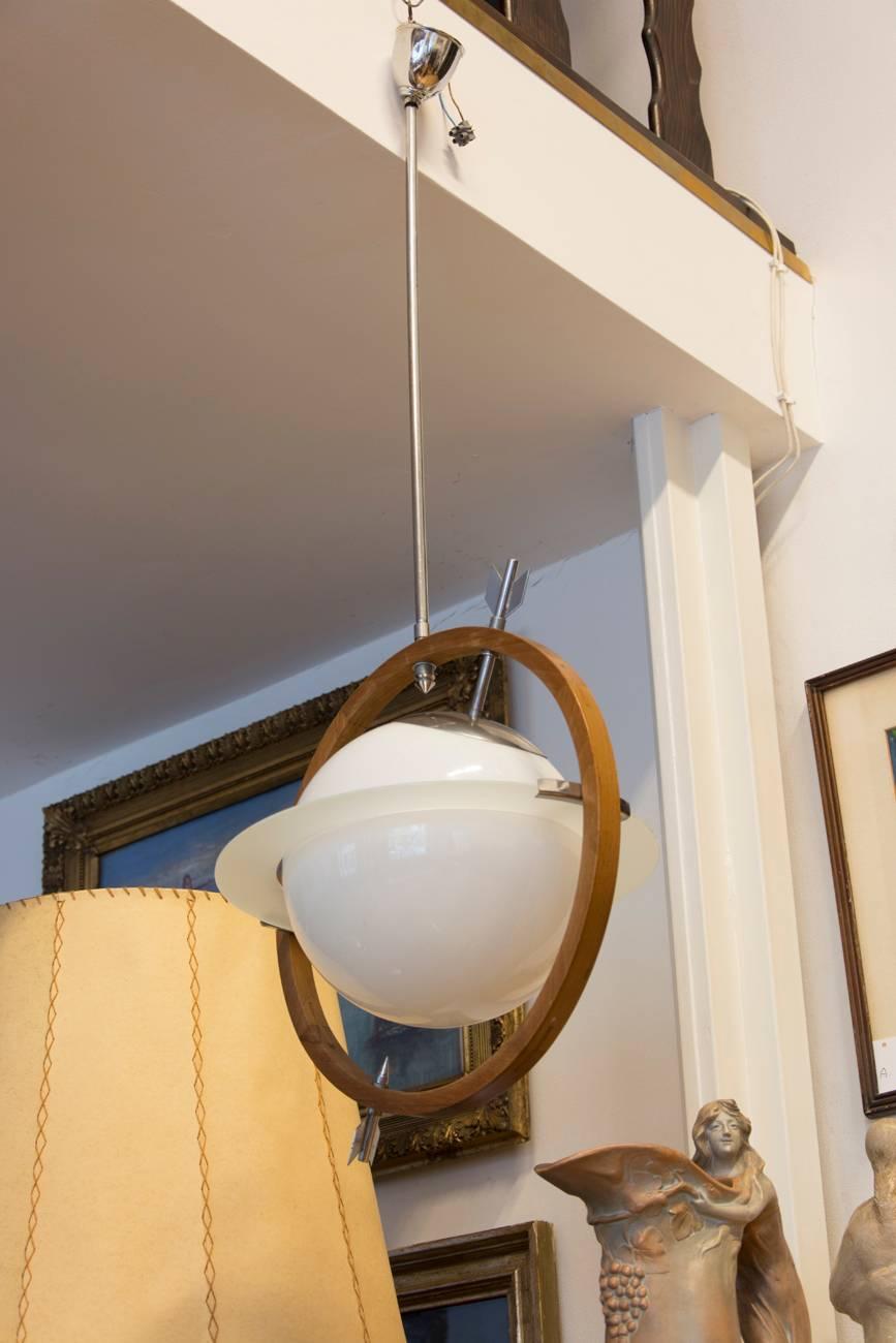 Bauhaus Italian Saturn Pendant by Gio Ponti & Pietro Chiesa, 1930s For Sale