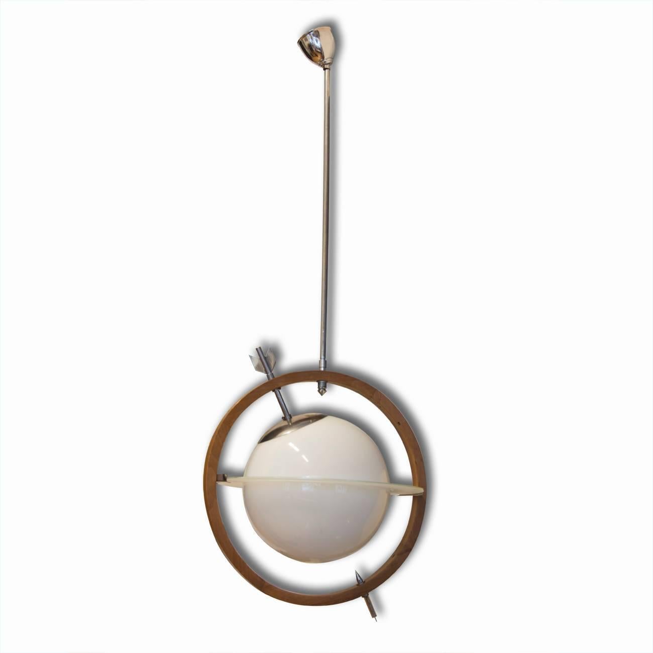Italian Saturn Pendant by Gio Ponti & Pietro Chiesa, 1930s In Excellent Condition For Sale In Prague 8, CZ