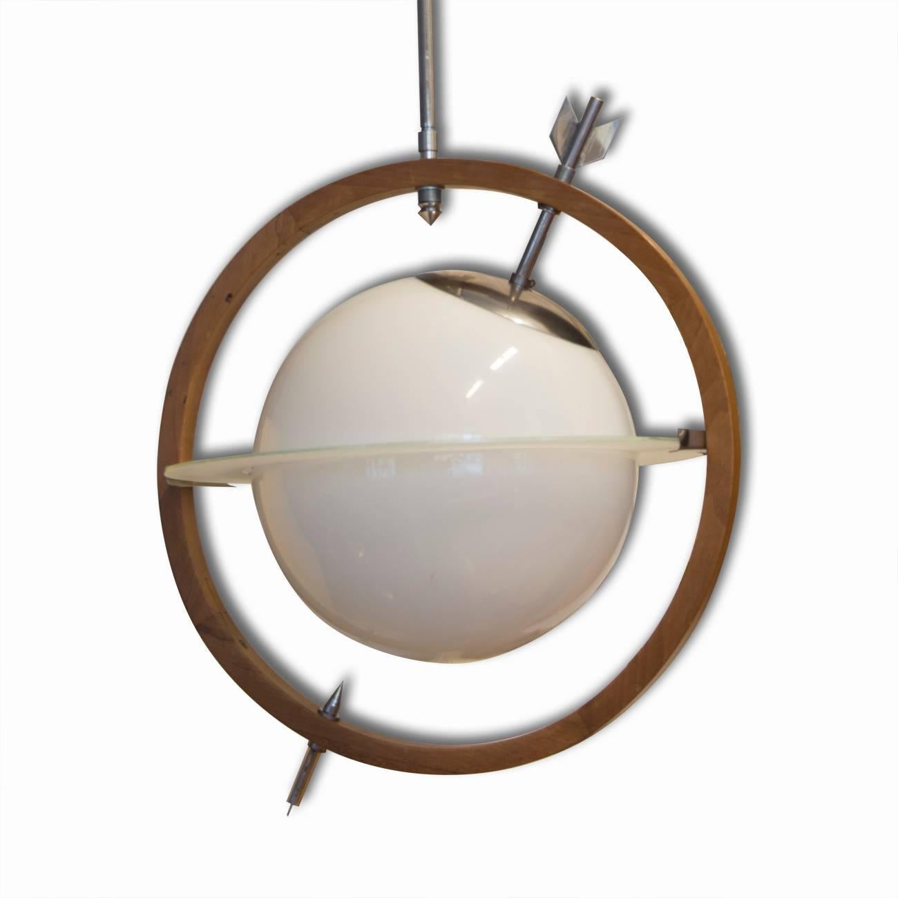 Mid-20th Century Italian Saturn Pendant by Gio Ponti & Pietro Chiesa, 1930s For Sale
