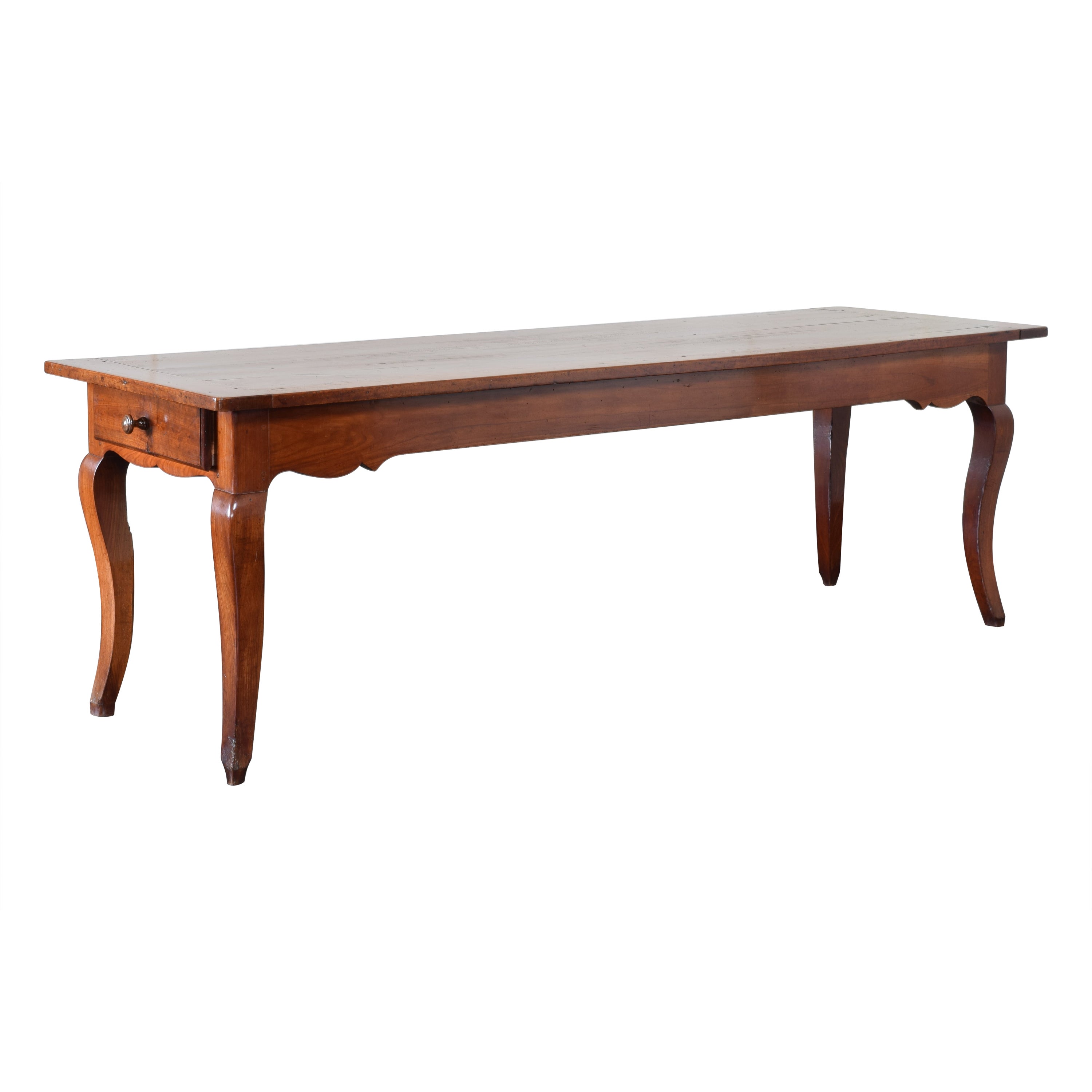 Italienisch, Savoy, Rokoko Periode Kirschholz 2-Schublade Bauerntisch, Mitte 18.