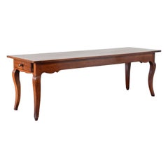 Italienisch, Savoy, Rokoko Periode Kirschholz 2-Schublade Bauerntisch, Mitte 18.